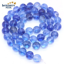 Synthetic Blue Crystal Loose Strand Size 6 8 10 12mm Wholesale Hanging Crystal Beads